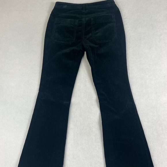 Pilcro Pants Women's Size 26 The Icon Dark Blue Corduroy Flared Mid Rise - Picture 4 of 11